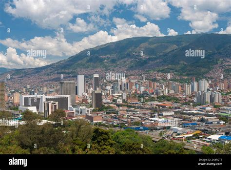 View Of Downtown Medellin Colombia From Nutibara Hill Stock Photo Alamy