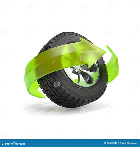 Replacement and Repair of Automobile Wheels Stock Illustration