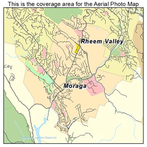 Aerial Photography Map Of Moraga Ca California
