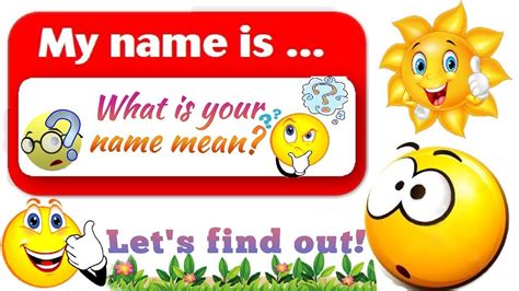 What Does Your Name Mean Find Out Today Youtube