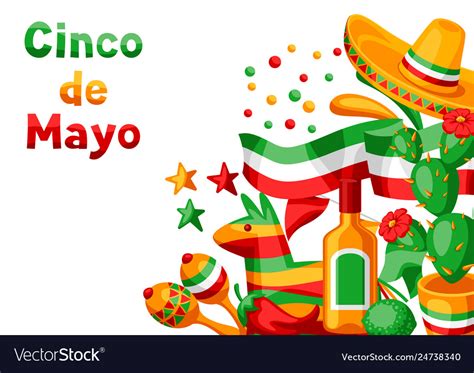 Mexican Cinco De Mayo Greeting Card Royalty Free Vector