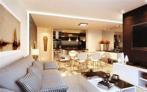 open concept apartment interiors  inspiration