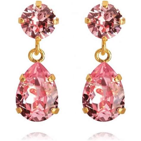 Caroline Svedbom Mini Drop Earrings Goldlight Rose • Pris
