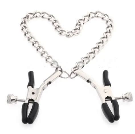 New Nipple Clamp With Chain Metal Clip For Nipple Sex Toys For Couple