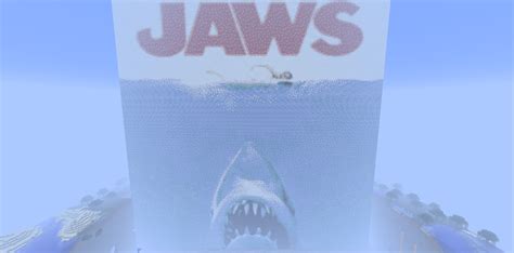 Jaws Movie Premiere Minecraft Pixel Art By Samchops On Deviantart