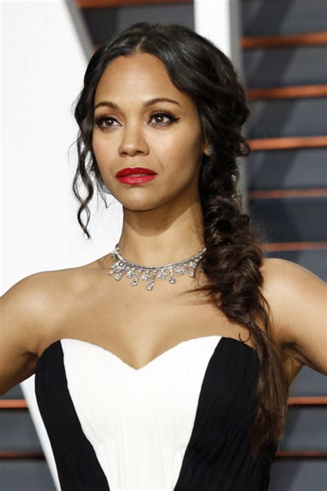 zoe saldana s hairstyles and hair colors steal her style zoe saldana actresses with black