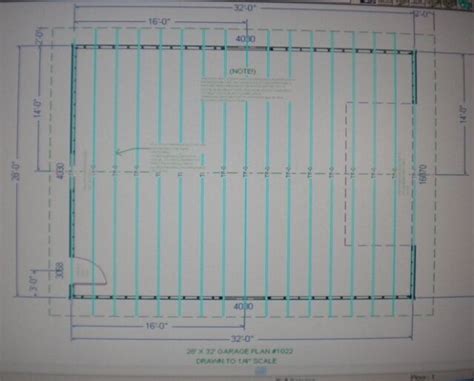 Permit Ready 28 X 32 Garage Plans With Job Site Blueprints And A