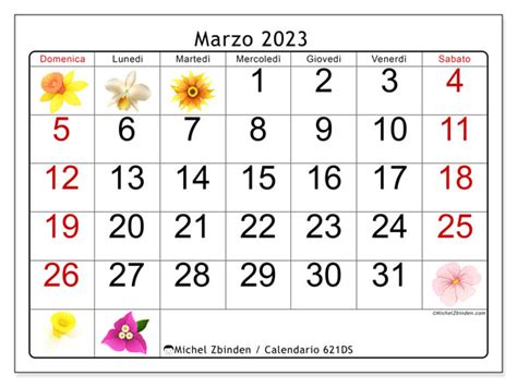 Calendario Marzo 2023 Da Stampare “621ds” Michel Zbinden It