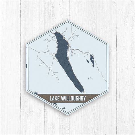 Lake Willoughby Vermont Hexagon Print Lake Willoughby Canvas Etsy