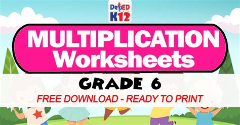 Multiplication Worksheets For Grade 6 Free Download Deped Click