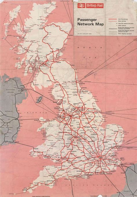 Old British Rail Map Train Map British Isles Map British Rail