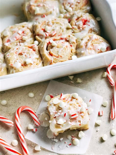 Peppermint White Chocolate Sweet Rolls Three Olives Branch