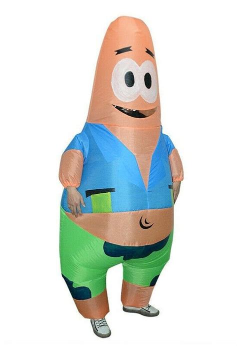 Mens Inflatable Patrick Star Spongebob Costume Adult Squarepants Funny