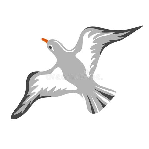 Flying Seagull Sea Bird Stock Vector Illustration Of Vector 270372976