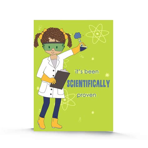 Science Girl Birthday Card Scientist Birthday Cards For Etsy