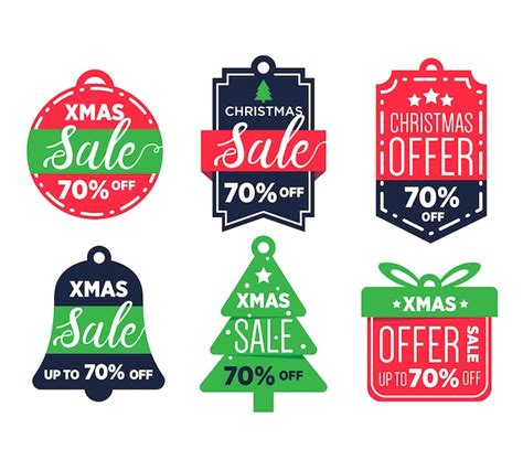 Premium Vector Label Sales Christmas