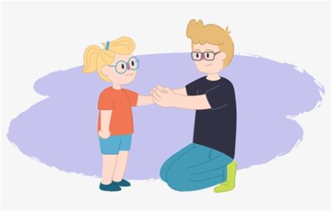 Girl Approaching Mum To Ask For Help Cartoon Free