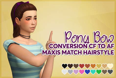 Lilsimsie Faves — Meyokisims Pony Bow Conversion The Sims 4