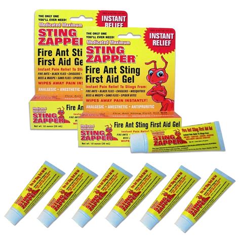 6x Fire Ant Bite Treatment Sting Zapper Gel Cream Bee Bed Bugs Mosquito