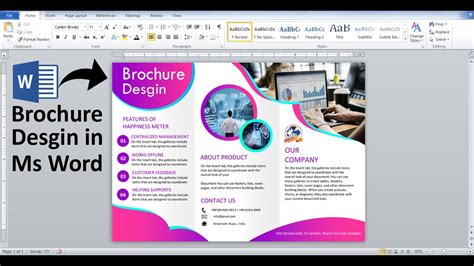 Printable Creative Brochure Design Using Microsoft Office Word