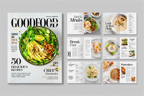Food Magazine Template Indesign Indd Brandpacks
