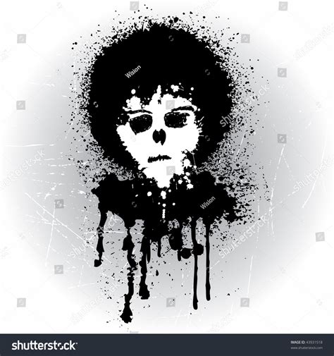 Splatter Face Stock Vector Illustration 43931518 Shutterstock