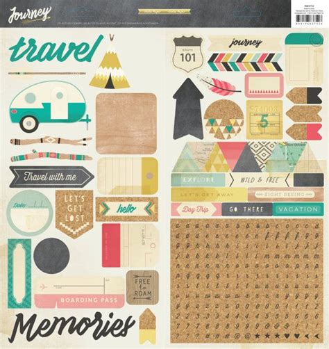 Crate Paper Journey Collection 6x12 Sticker Sheet 231 Etsy Crate