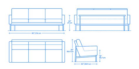 Sofa Elevation Dimensions