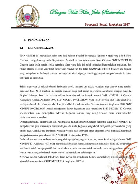 Pdf Proposal Reuni Smpn 10 Cirebon Dokumentips