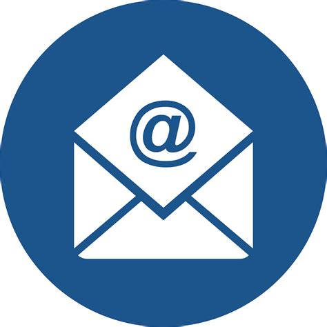 Email Icon Design In Blue Circle 14440919 Png