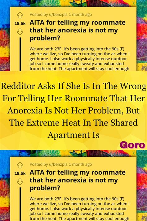 Redditor Asks If She Is In The Wrong For Telling Her Roommate That Her