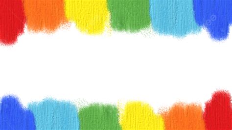 Crayon Rainbow Border Crayon Rainbow Frame Png Transparent Clipart