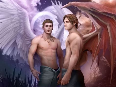 Michael And Lucifer By NaSyu Deviantart Com Michael And Lucifer Supernatural Fan Art Male Angels