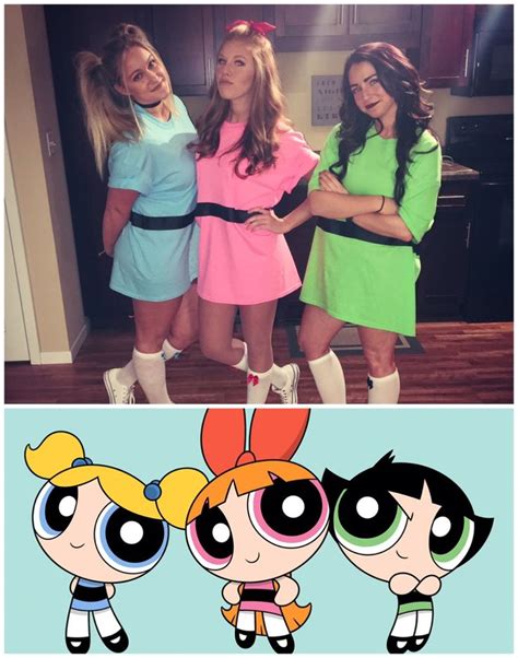We put together so cute but simple powerpuff girls costumes that you can diy at home! Powerpuff girl halloween costumes | Costumes in 2019 ...