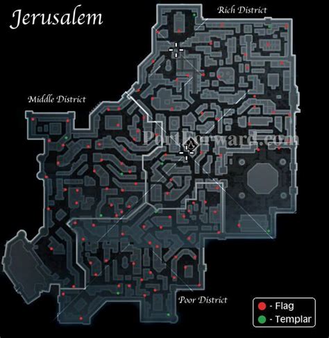 Jerusalem Assassins Creed Logic Board Maps Blue Prints Map Cards