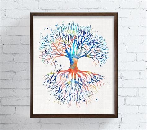 Tree Of Life Watercolor Tree Of Life Art Print Tree Of Life