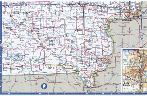 Map Of Iowa Easternfree Highway Road Map Ia With Cities Towns Counties