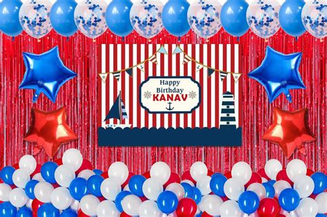 Buy Nautical Ahoy Theme Birthday Party Complete Party Set Party