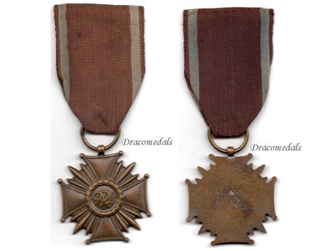 Poland Bronze Cross Merit Prl Polish Military Civil Medal 1952