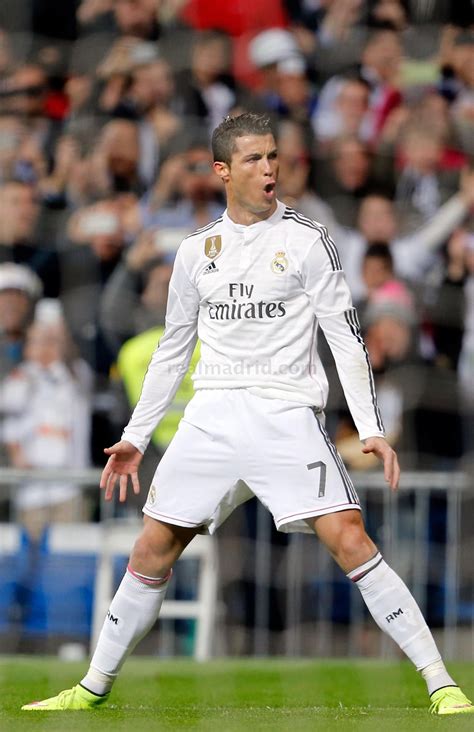 Cristiano Ronaldo Of Real Madrid Celebrates After Scoring His Teams