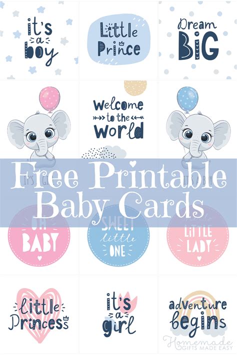 Free Printable Baby Congratulations Card
