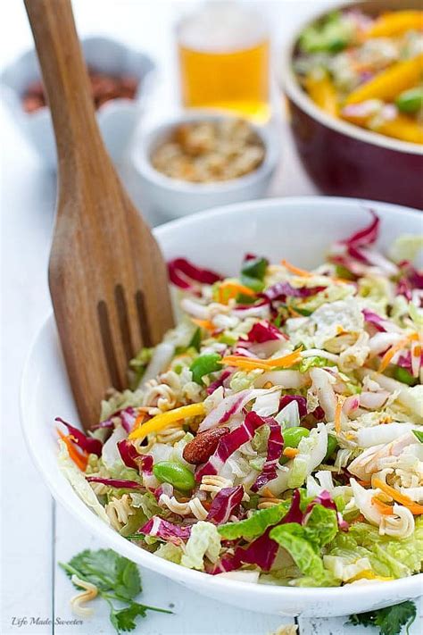 The peanut dressing is crazy good, and the salad is loaded up with tons of. Sriracha Asian Crunchy Ramen Noodle Salad - aka Chinese Chicken Salad - so yummy, easy & perfect ...