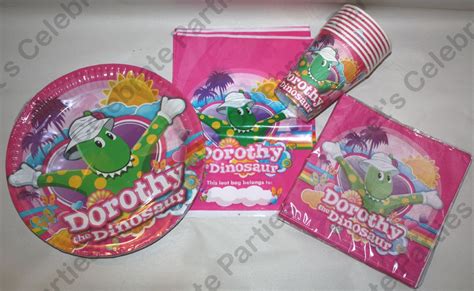 Dorothy The Dinosaur Party Pack Party Plates Party Cups Party Napkins