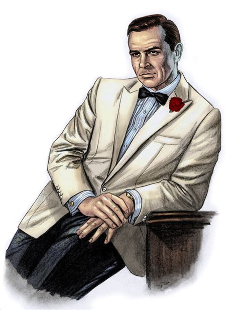 James Bond Black Tie Illustrations By Pat Carbajal Bond Suits