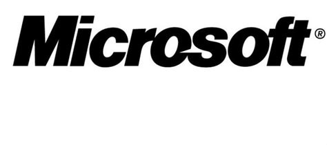 The Microsoft Logo Is Shown In Black And White