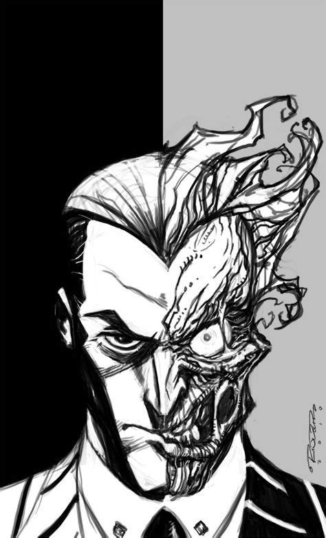Sketchtwo Face By Kharyrandolph On Deviantart Two Face Batman Two
