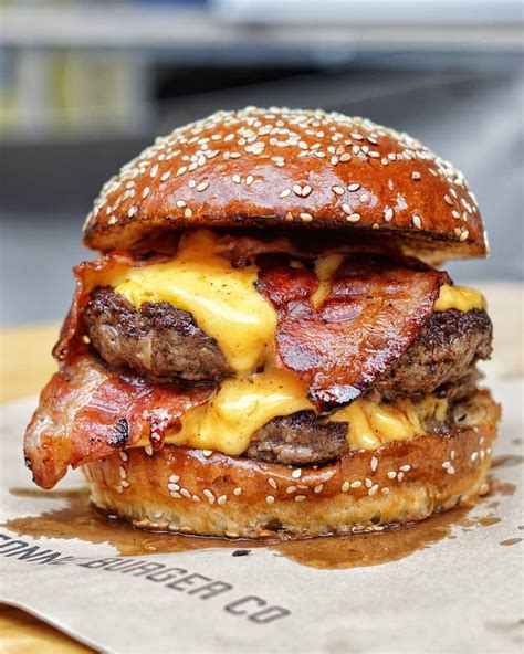 Bacon Double Cheeseburger From Onetonneburgerco Food Photo