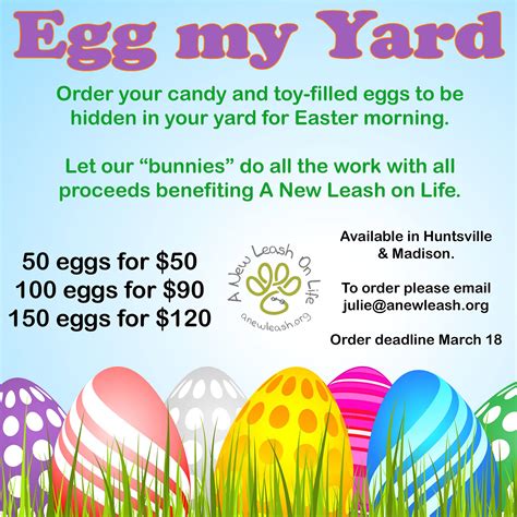 Egg My Yard Fundraiser For Anlol A New Leash On Life