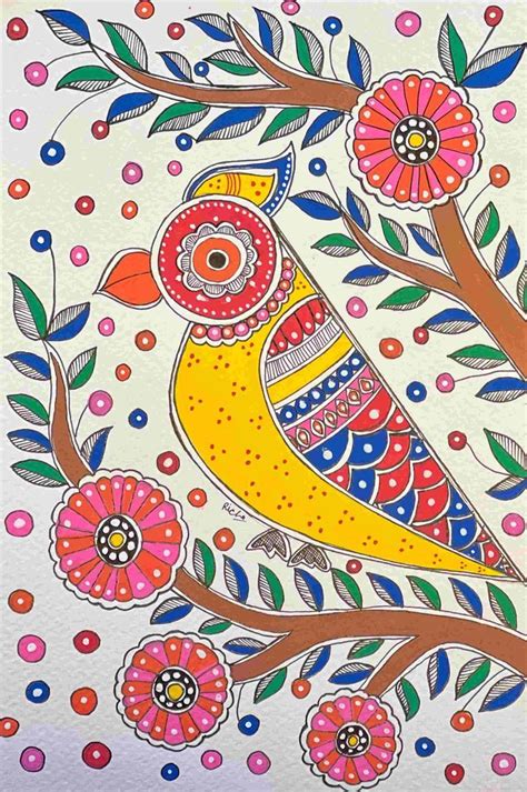Madhubani Painting Folk Art Tutorial How To Do Step By Step By