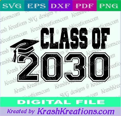 Class Of 2030 Svg File Class Of 2030 Diy Shirt Design Etsy